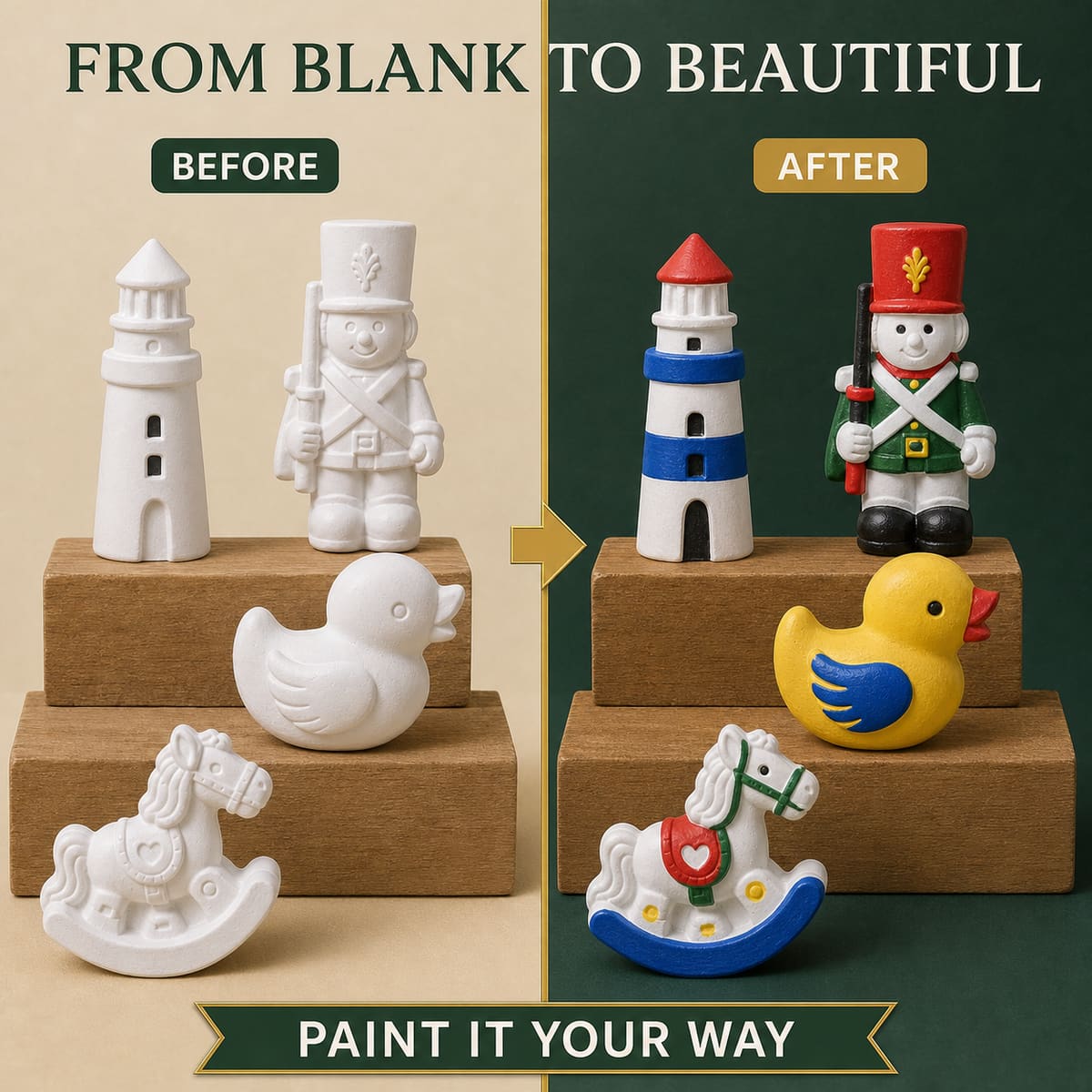 8 Piece Gift Box — before and after painting