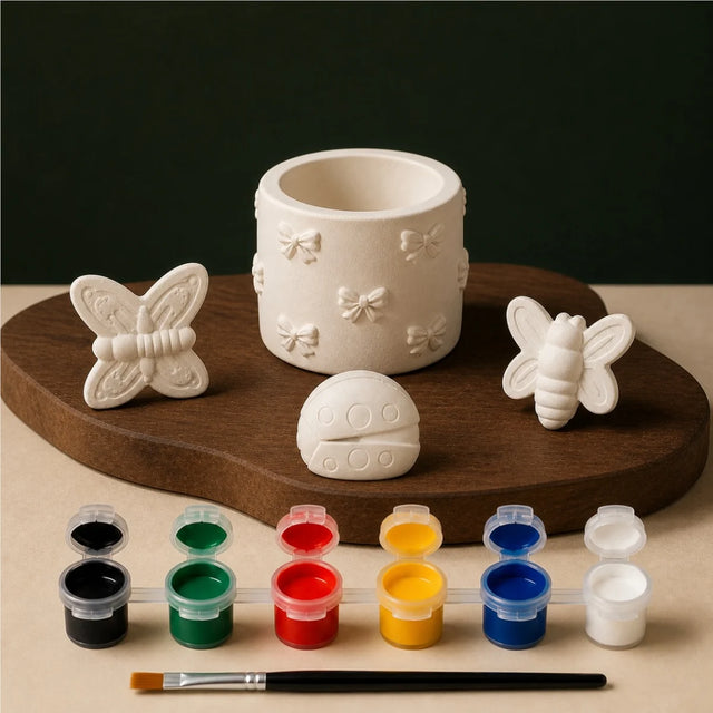 Bow Holder Nature Trio — DIY Plaster of Paris Painting Kit