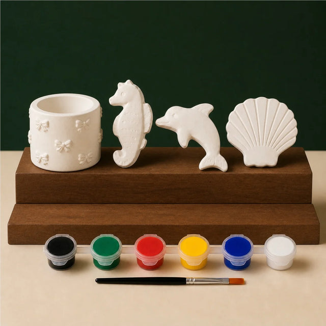 Bow Holder Sea Trio — DIY Plaster of Paris Painting Kit