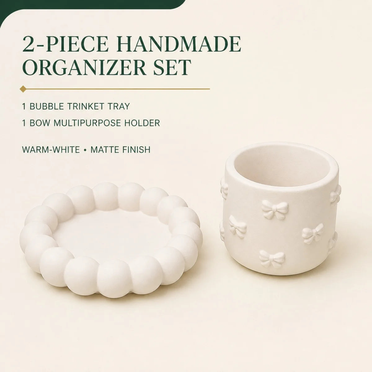 Everything included: the hand-cast plaster of paris pieces