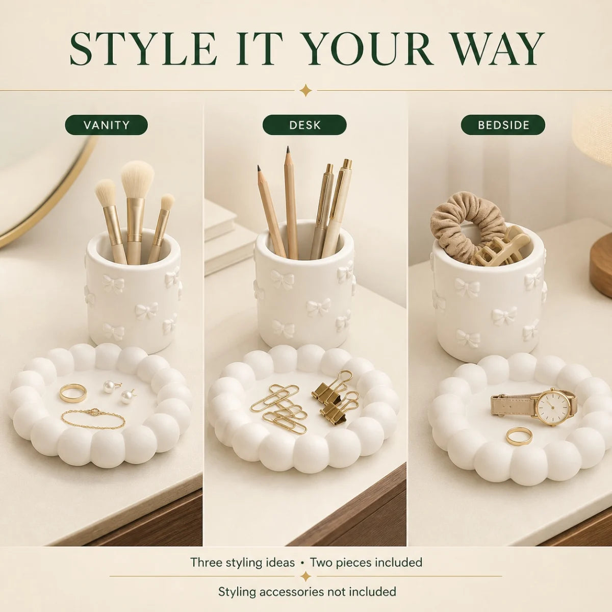Ready to use — open the box, display the pieces