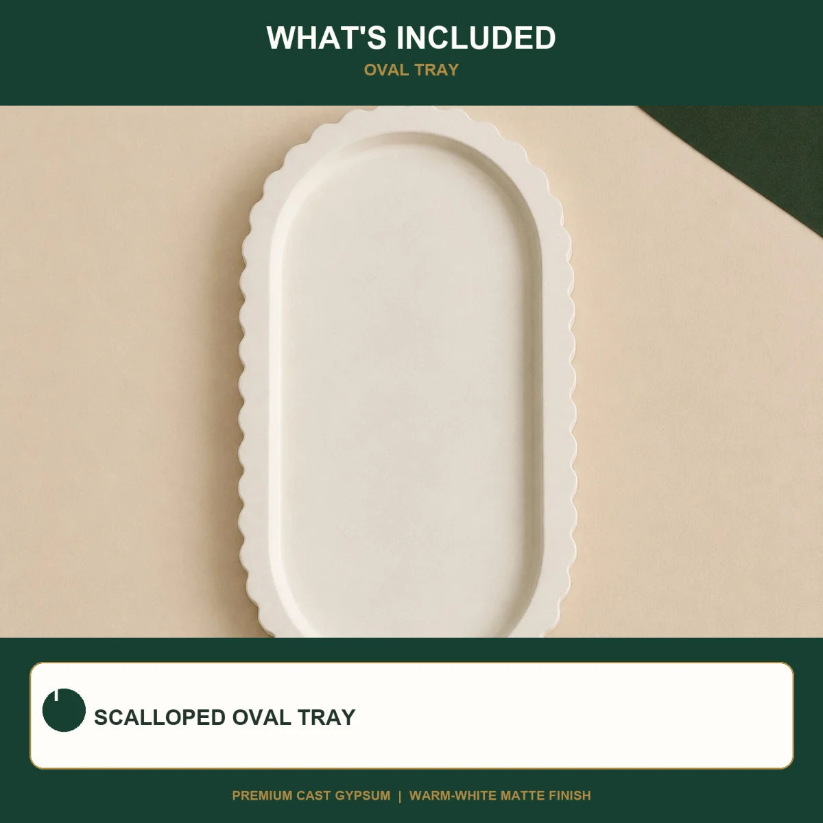 Everything included: the hand-cast plaster of paris pieces