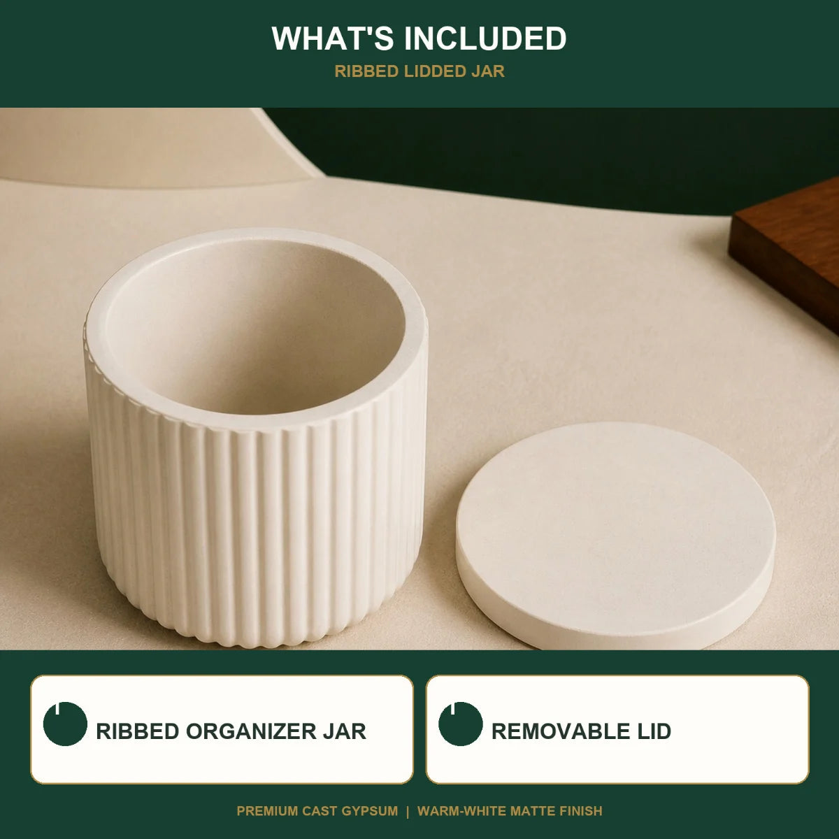 Everything included: the hand-cast plaster of paris pieces
