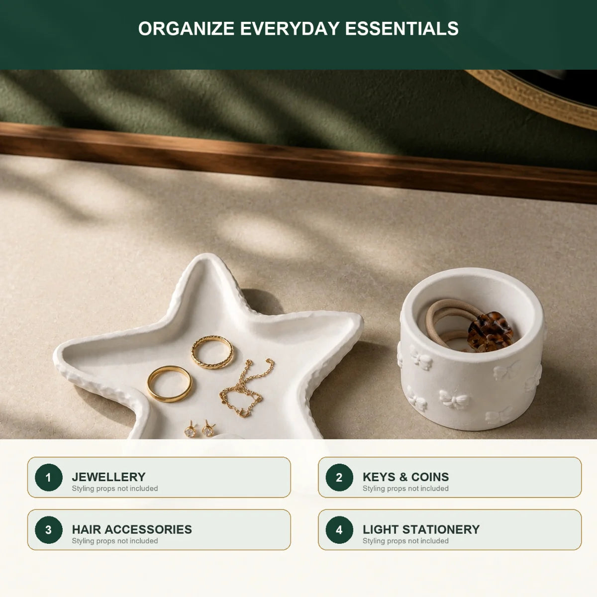 Ready to use — open the box, display the pieces