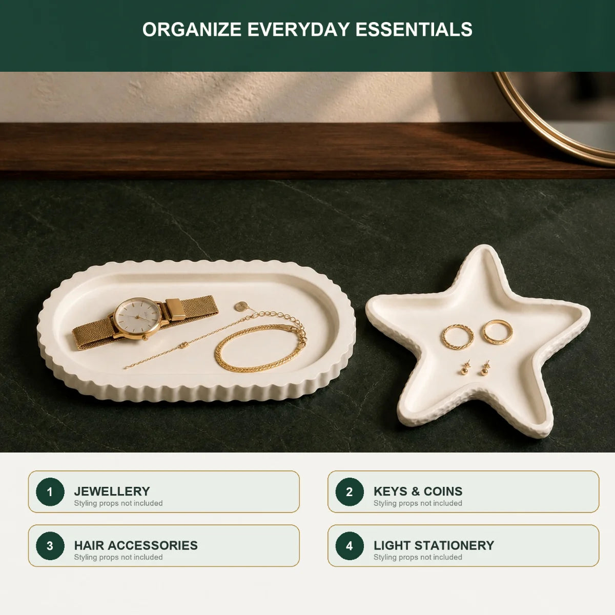 Ready to use — open the box, display the pieces