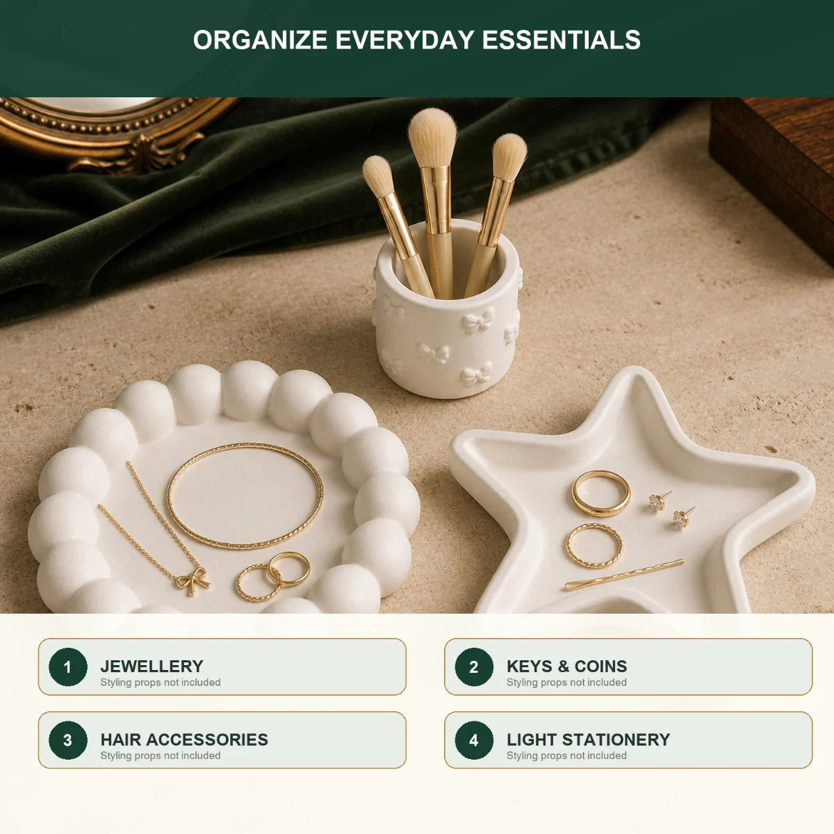 Ready to use — open the box, display the pieces