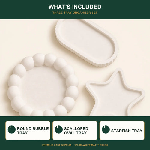 Everything included: the hand-cast plaster of paris pieces